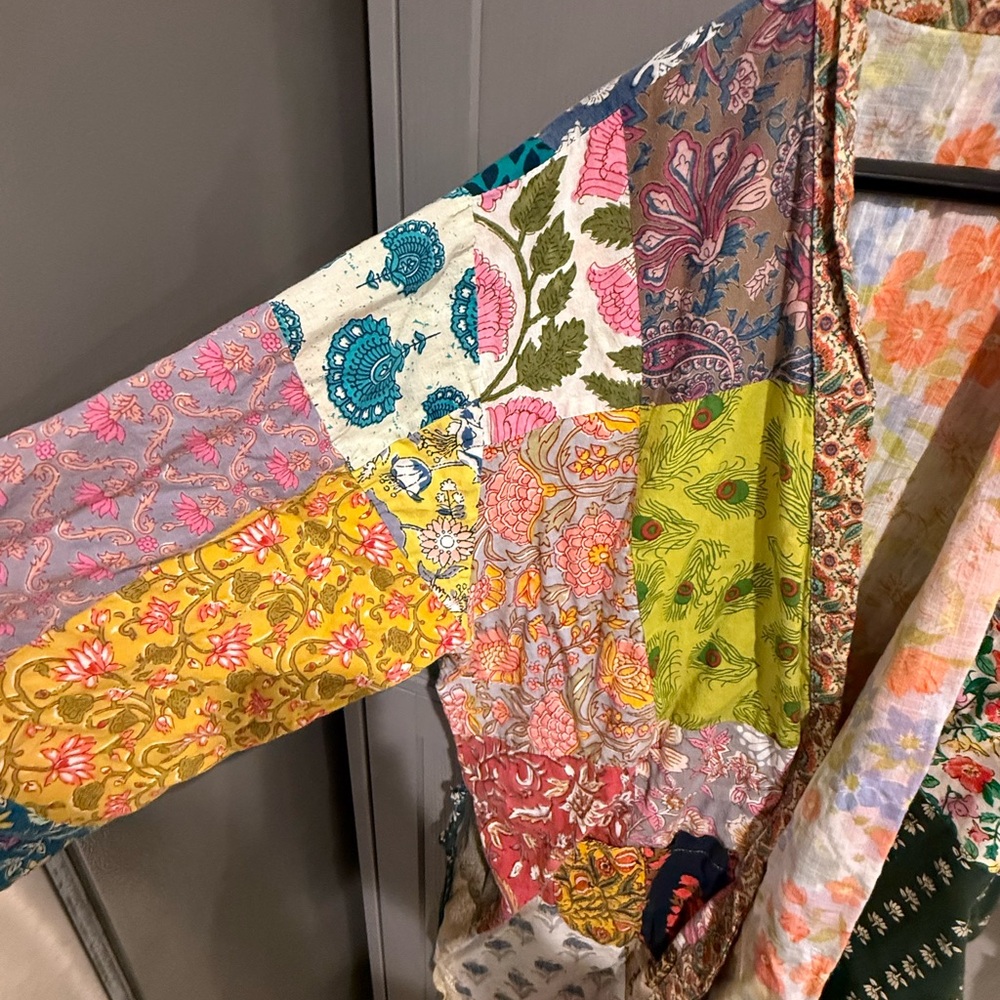 Repurposed Cotton Sari Robe - Picture 12 of 12
